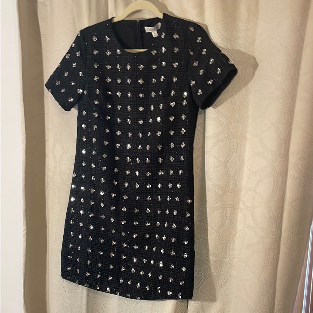 She + Sky Silver Sparkle Dress